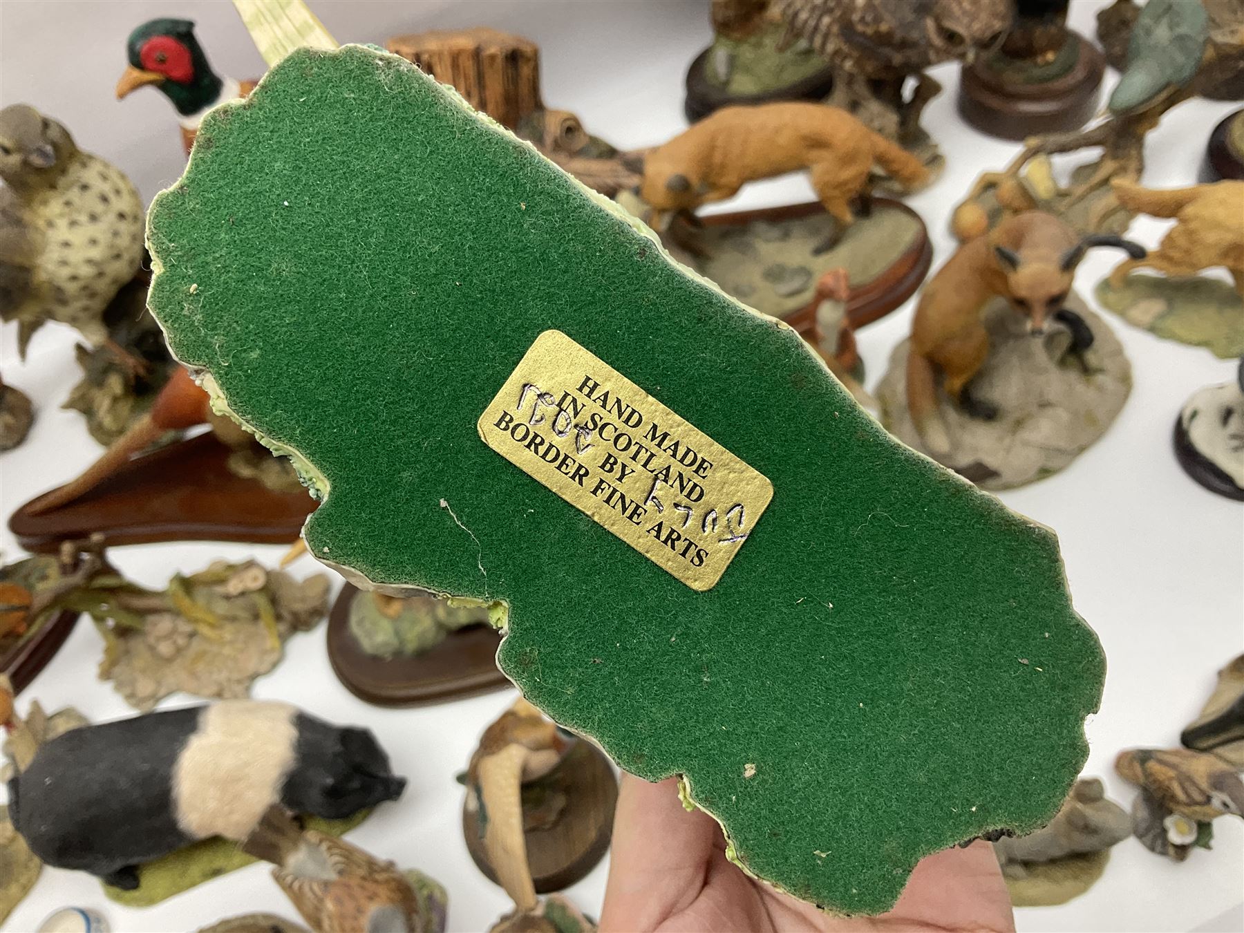 British wildlife, dogs and other animal figures, to include examples by Border Fine Arts, Teviotdale and David Hughes, etc