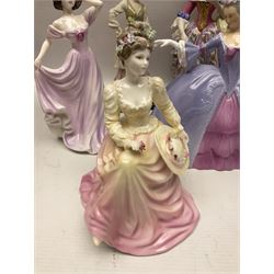 Collection of figures, including Royal Doulton Sara HN2265, Coalport figures, Franklin Mint etc (8)