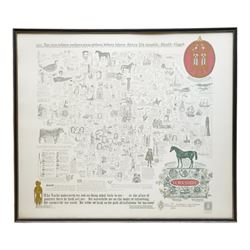 English School (20th century): 'Yorkshire', limited edition colour pictorial historical map of Yorkshire signed and numbered 343/571 in pen, second edition pub. J L Carr 1971, 50cm x 58cm