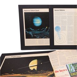 Collection of posters, prints and other ephemera belonging to author Arthur C Clarke, including three David Hardy prints, a collection of stamps, mostly related to space or Arthur C Clarke's work, magazines, conference programme, Pierre Mion poster and two Pamela Lee posters, etc

Notes: This item is from the private collection of Arthur C. Clarke's brother.