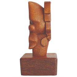 Graham Kingsley Brown (British 1932-2011): 'Oracle', woodcarving signed with initials to the base H19cm (including base)