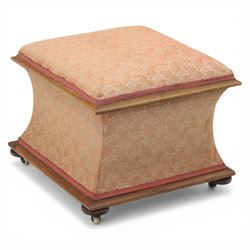 Victorian mahogany sarcophagus shaped ottoman