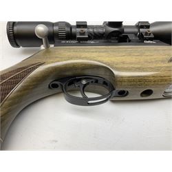 Air Arms S400F Carbine bolt-action .22 multishot air rifle, pump-up action, adjustable trigger, fitted with sound moderator and Nikko Stirling Mountmaster 3-9 x 50 telescopic sight, complete with stirrup type pump, pressure gauge etc, serial no.135456, L106cm; in gun sling