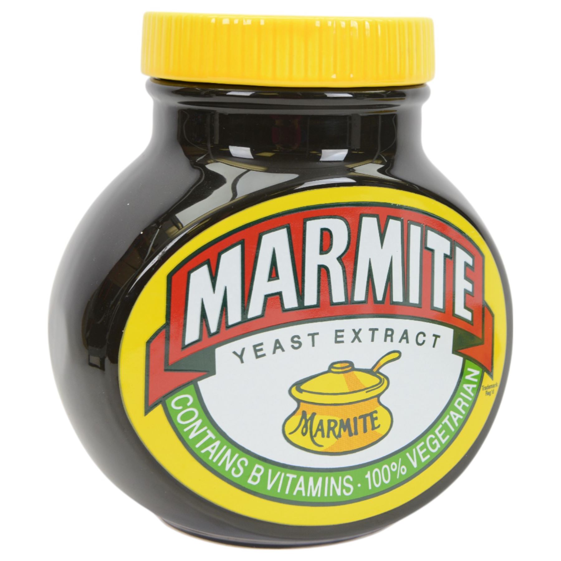 Large Wade advertising ceramic Marmite biscuit jar, H26cm x W25cm 