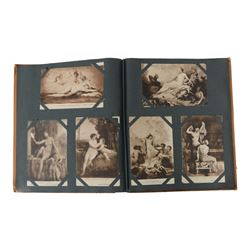 French cased metronome together with Noma Santa-Glo and a collection of museum postcards of nude sculpture 