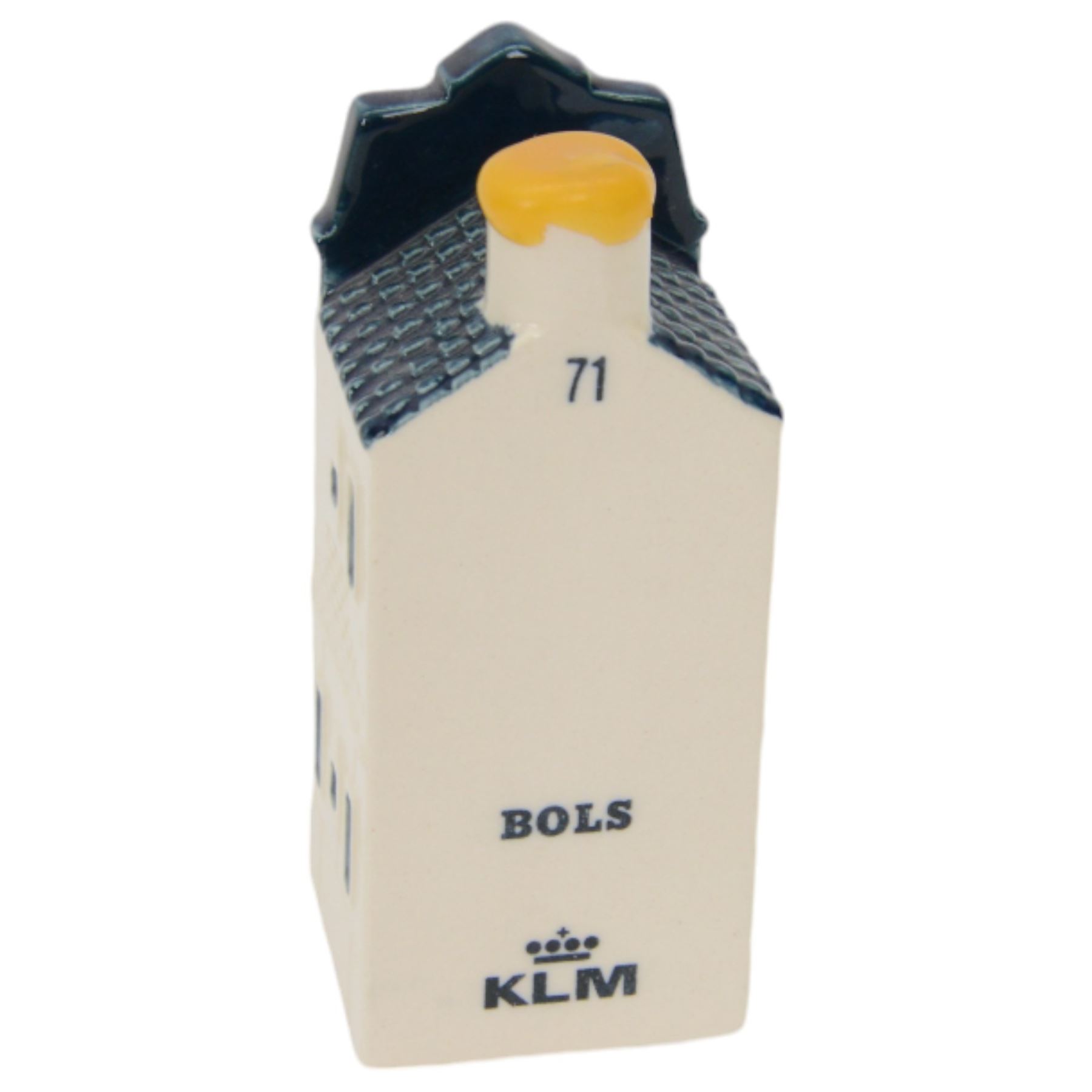 Eighteen KLM Miniatures, each blue Delft house form miniature produced exclusively for KLM Airlines by Bols Amsterdam, most with contents  