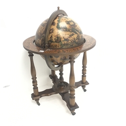 Globe drinks cabinet, turned supports jo