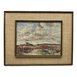 James Ulric Walmsley (British 1860-1954): 'The Moors on the way to Falling Foss - Robin Hoods Bay', oil on panel signed, titled verso 25cm x 33cm