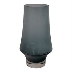 Mid-century Swedish Aseda blue vase, together with sea glasbruk orange vase and one other, tallest H22cm 