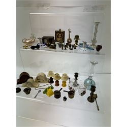 1930's dolls house accessories, including jugs, clocks, candlesticks etc   