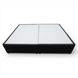 Sealy - Kingsize divan bed and mattress, split grey divan base, Sealy 'Cunarder Supreme' mattress 