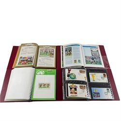 Four 1974 World Cup Masterfile stamp albums