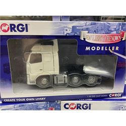 Corgi - limited edition Cafe Connection Albion Reiver Sheeted Platform lorry W.H. Malcolm Ltd Jungle Cafe No.CC11603; and seven Hauliers of Renown Modeller Series vehicles CC19910, 19911, 19912, 19913, 14100, 14000 & 13700 all boxed; together with two Modeller Accessory packs (10)