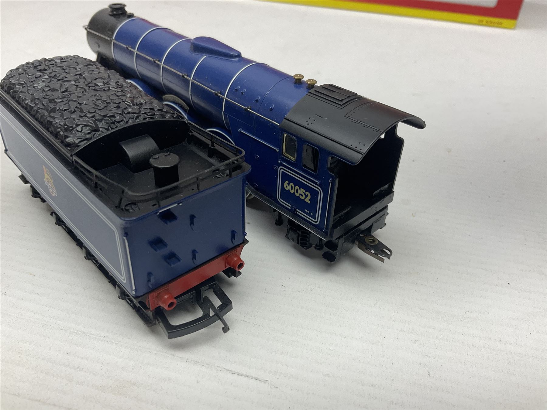 Hornby '00' gauge - Coronation Class 4-6-2 locomotive 'Duchess of Gloucester' No.6225 in LMS maroon; Class A1/A3 4-6-2 locomotive 'Flying Scotsman' No.4472 in LNER green; Class 9F 2-10-0 locomotive 'Evening Star' No.92220 in BR green; all boxed; and Class A1/A3 4-6-2 locomotive 'Prince Palatine' No.60052 in BR blue; unboxed (4)