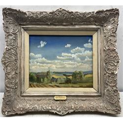 Attrib. James Dickson Innes (Welsh 1887-1914): Morning Clouds, oil on canvas unsigned 24cm x 29cm