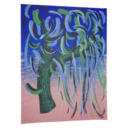 Michael Heindorff (German 1949-): 'Tasso's Trees V & VIII', pair screenprint signed dated '77 and numbered 85/100 and 55/100 in pencil 92cm x 69cm (2) (unframed)