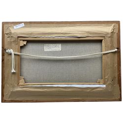 Margaret Peach (British 20th century): 'River Teviot' Scottish, pair oils on canvas signed, titled and dated 1988 verso 29cm x 50cm (2)