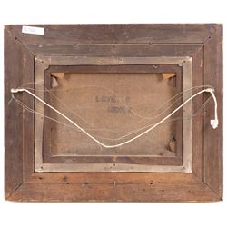 John Taylor Allerston (British 1828-1914): Watching the Boats from the Sea Wall. oil on canvas signed and dated 1890, 26cm x 36cm