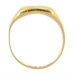 Early 20th century 18ct gold signet ring, hallmarked