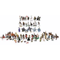 Over seventy cast metal figures by Del P