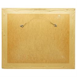 Peter Johnson (British 20th century): Stormy Skies over Pastoral Fields, pastel signed 34cm x 46cm