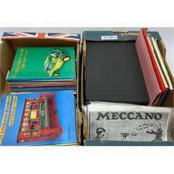 Meccano - Constructor Quarterly magazine, sixty copies, complete run from issue 1 September 1988 to issue 60 June 2003; three books on Meccano; quantity of original and copied Instruction Manuals, Catalogues etc