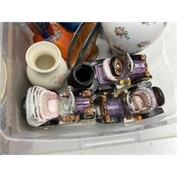 Quantity of boxed Saving the Gorillas in the Mist figures, boxed Royal Doulton glasses, art glass, ceramics etc in four boxes