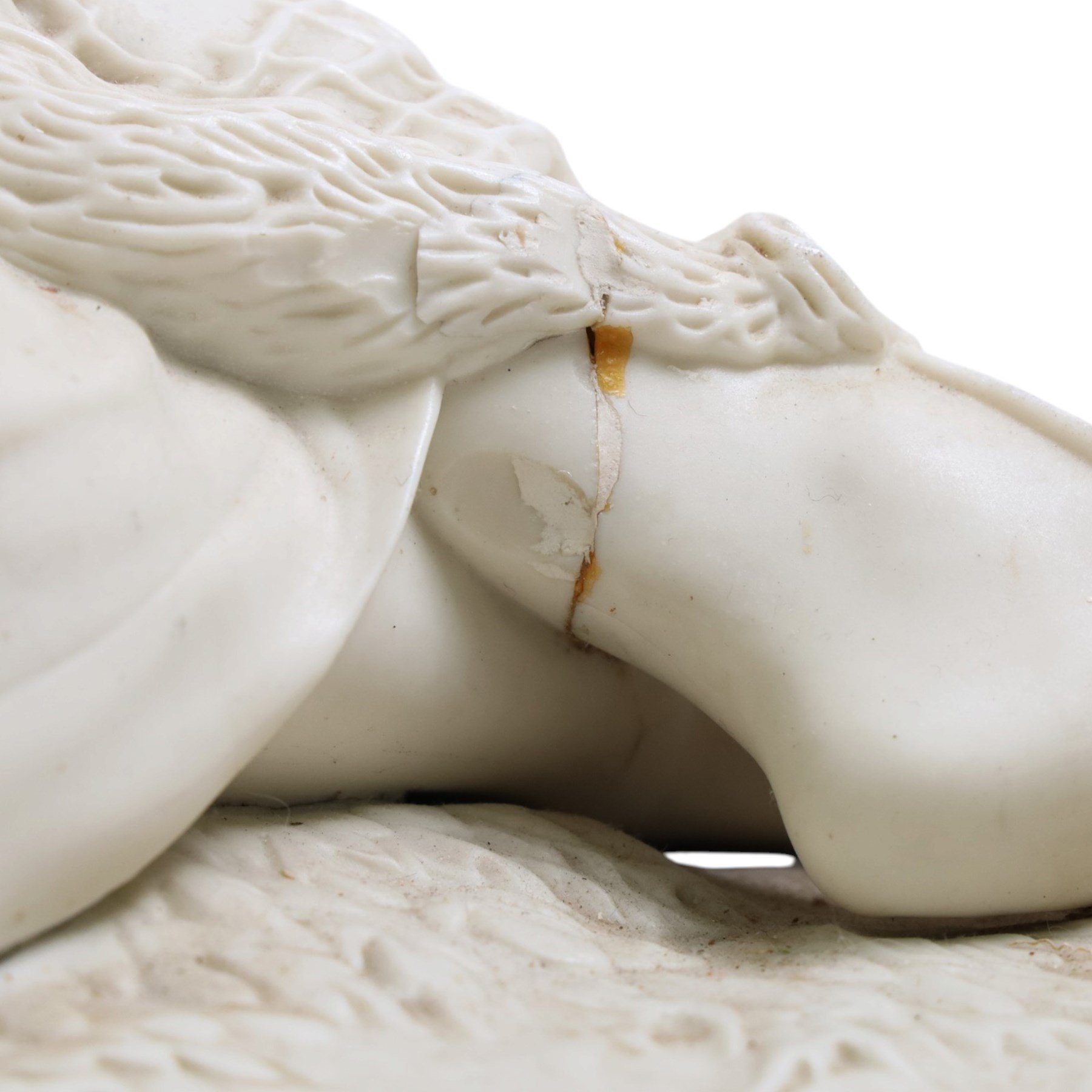 Parian porcelain figure Mending the Net, impressed 