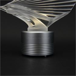 Lalique Sailfish mascot, from the  Essence of Speed collection in collaboration with McLaren in 2020, with a lightbox stand marked Lalique for McLaren, limited edition 73/375, with certificate and original box  