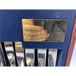 Viners 'The Parish Collection' 58 piece canteen of silver-plated cutlery in wood case