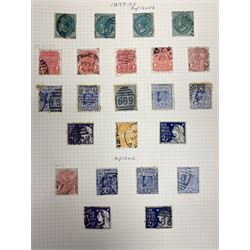 Australia New South Wales stamps, including 1850-4 various imperf issues, 1854-6 including five pence, six pence, one shilling etc, 1856-60 registered letter stamps, 1861-88 five shillings etc, housed on pages