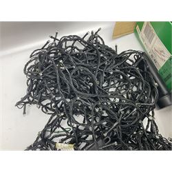 German Bleikristall decanter, set of six Stuart Crystal glasses, a Dartington Crystal decanter, christmas lights and a collection of pewter tankards, etc 