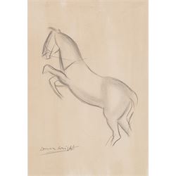 Dame Laura Knight (Staithes Group 1877-1970): Rearing Horse, pencil signed 28cm x 19cm