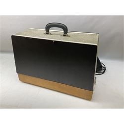 Vintage Brother electric sewing machine in case together with a Frister and Rossmann model 45 sewing machine in case