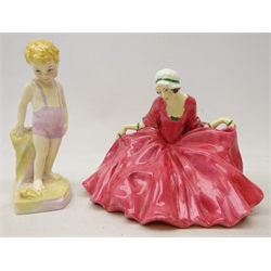  Two early Royal Doulton figures comprising 'Do you wonder where fairies are that folks declare have vanished' HN1544 and 'Polly Peacham Beggars Opera' HN549 both designed by Leslie Harradine  