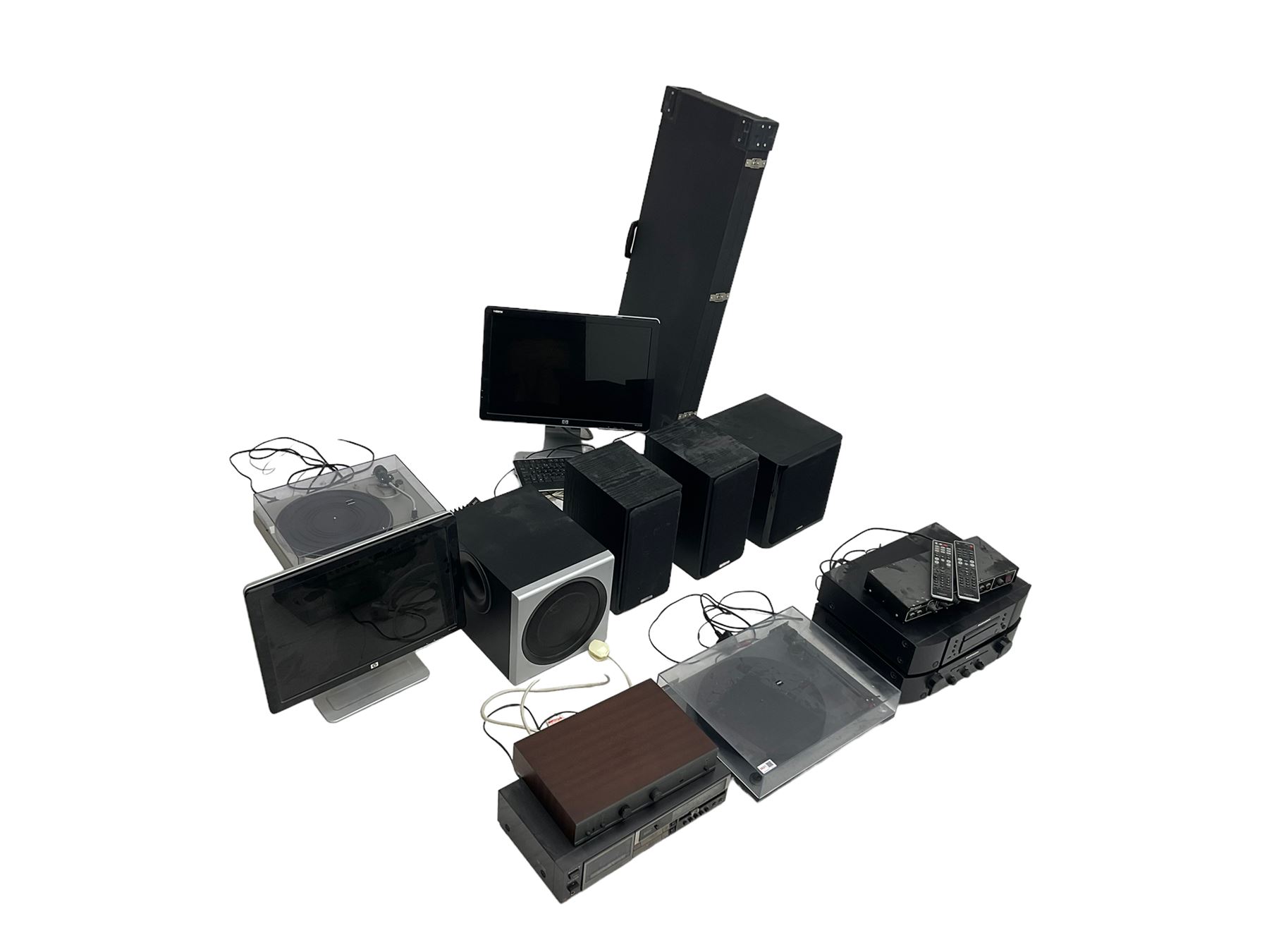 Electrical equipment - Torque reverb unit, Marrantz CD6004 CD player, Marrantz PM6004 integrated amplifier, Rega RP1 turntable, Technics SL-B202, QED A230 stereo amplifier, Sony cassette deck TC-FX320, Monitor Audio Bronze BX2 speakers, YAMAHA NS-WSW40 subwoofer, Logitech Z-2300, etc