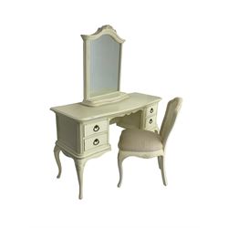 Willis and Gambier – dressing table with mirror and cane chair
