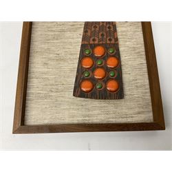 1960's Hornsea pottery Muramic plaque, in the form of a bird designed by John Clappison, H45cm 