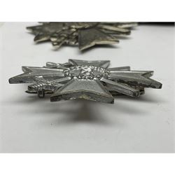 Four German awards c1957 - Knights Cross of the War Merit Cross, War Merit Cross 1st Class, Faithful Service Cross and Silver Wound badge (4)