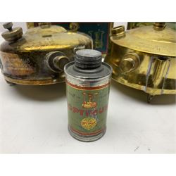 Brass Fogoa Hipolito camping stove burner, in original box together with a similar Optimus example