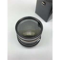 'Zenza Bronica SQ-B' camera fitted with 'Zenza Bronica Zenzanon-PS 1:28 f=80mm' lens, 'Zenza Bronica Zenzanon-PS 1:4 f=150mm' lens and 'Zenza Bronica Zenzanon-S 1:35 f=50mm' lens, with an instruction booklet