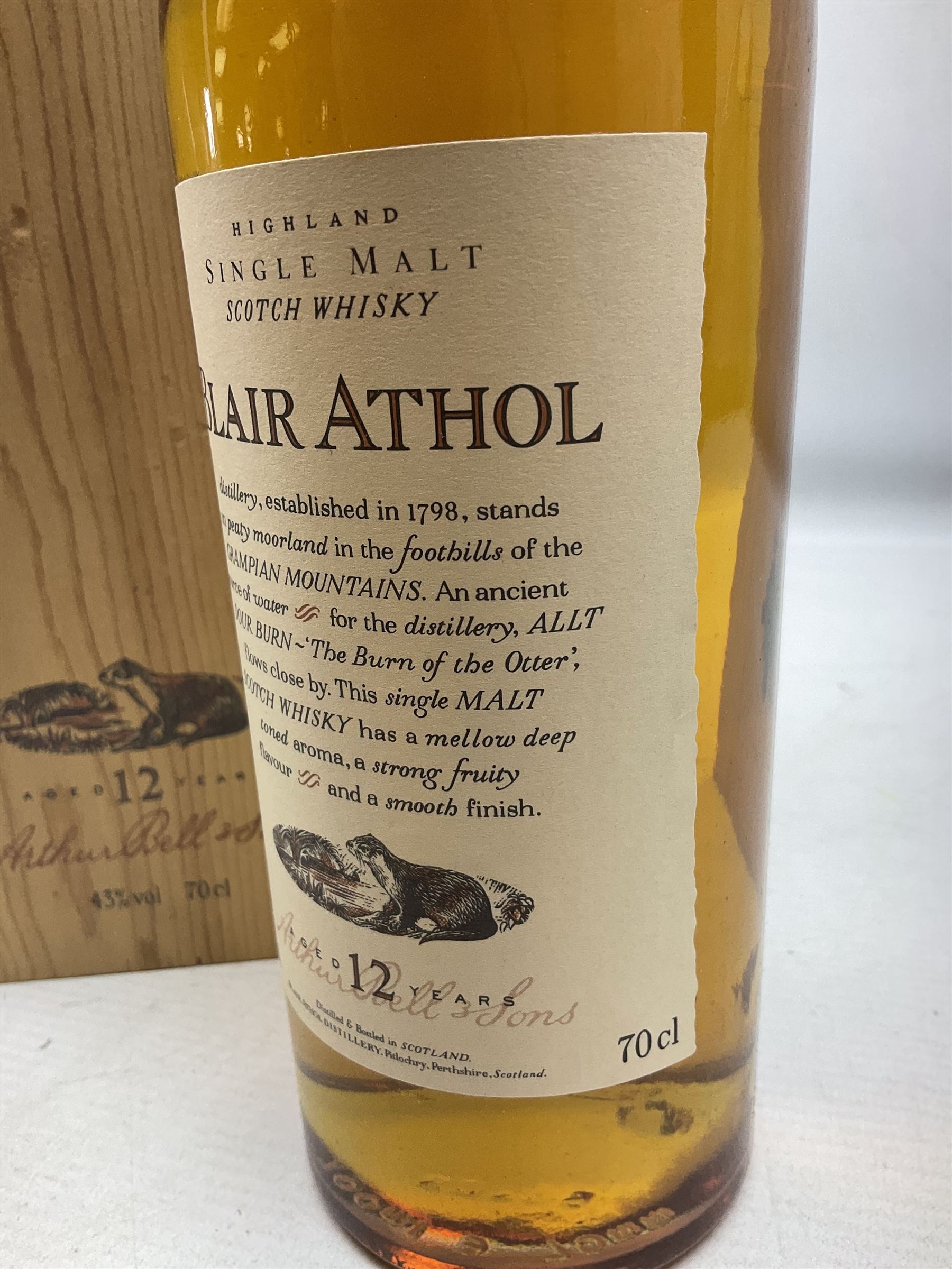 Blair Athol Aged 12 Years Single Malt Scotch Whisky 70cl, 43%, in wood box