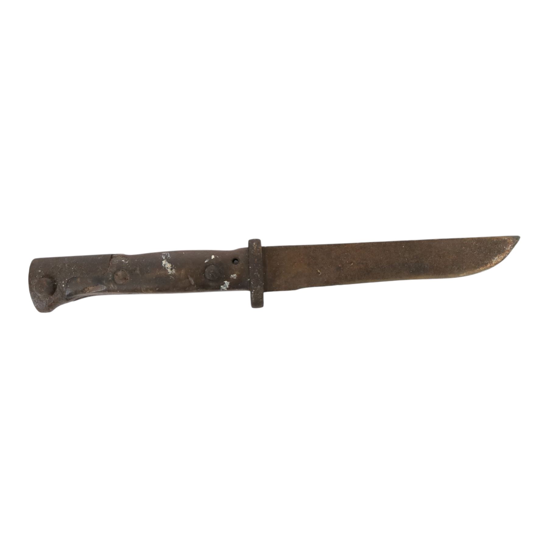 WWI German bayonet/ fighting knife, together with canvas map case, knife L28cm