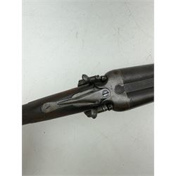 SHOTGUN CERTIFICATE REQUIRED - Belgian folding double barrel hammer shotgun with 76cm(30