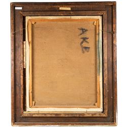 Tony Bartl (Czech 1912-1998): 'Spanish Landscape', oil on canvas signed and indistinctly dated, titled on label verso, in carved wood frame 60cm x 75cm