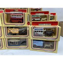 Fifty-two 1980's Days Gone/ Lledo die-cast models including Horse and Carts, all boxed (52)