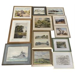 Collection of oil paintings and watercol