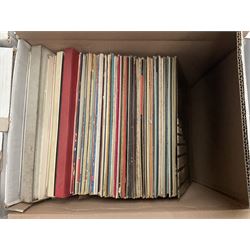 Collection of vinyl LP records in six boxes, mainly Jazz and Classical, including Beethoven The Nine Symphonies, Bartok, Chopin Recital, Joseph Haydn, etc