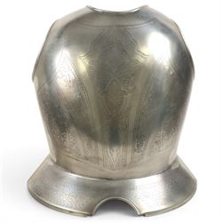 Two reproduction breast plates, including on example with Medusa to the front, H42cm