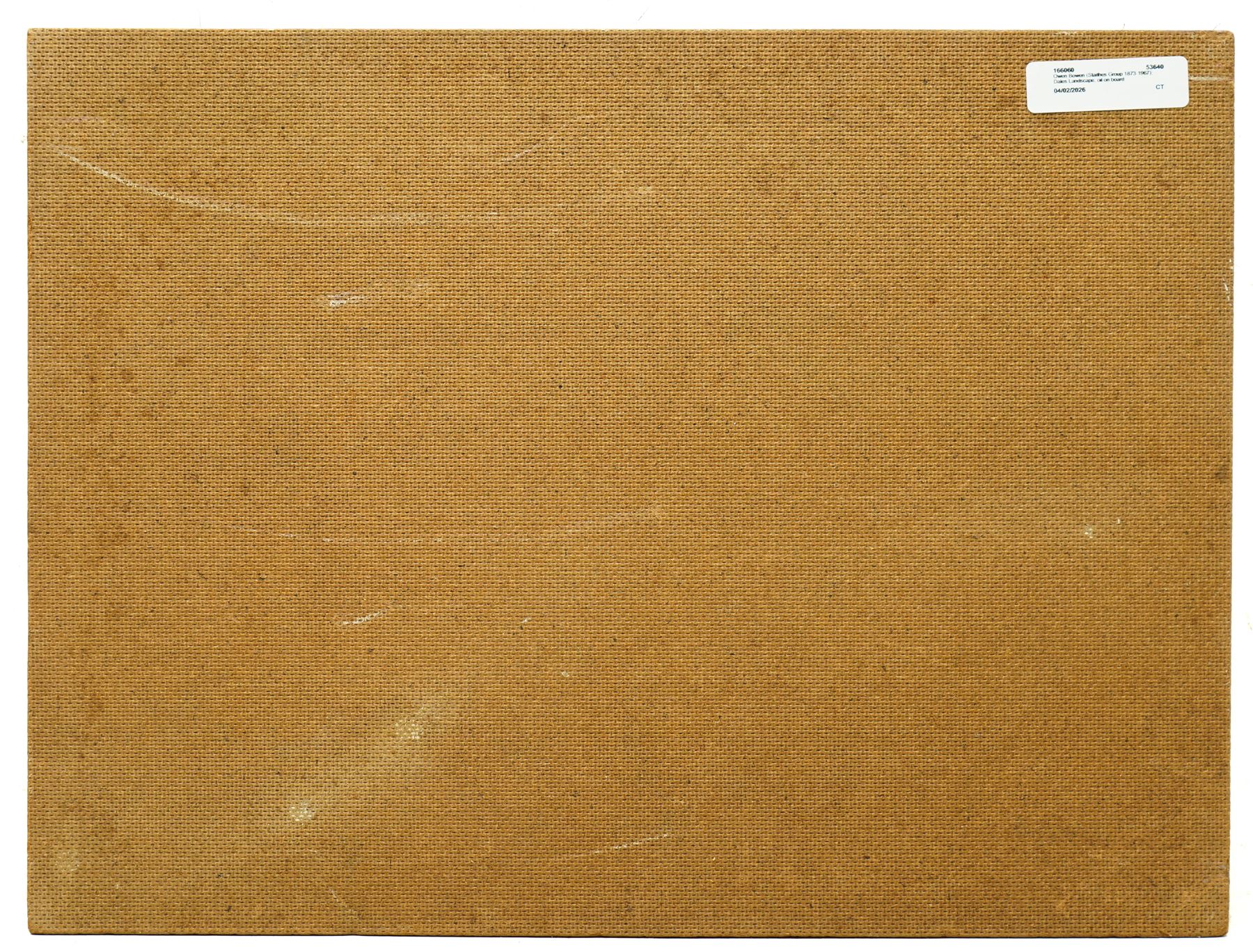 Owen Bowen (Staithes Group 1873-1967): Dales Landscape, oil on board signed 31cm x 41cm